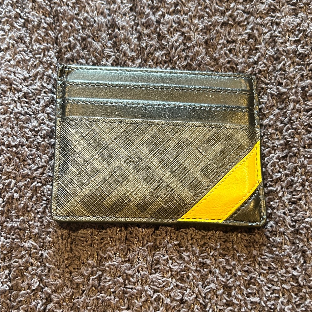 Stylish Black and Yellow Card Holder